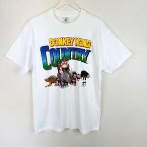 Vintage Donkey Kong Country Nintendo 80s Single Stitch Tee Shirt White Delta